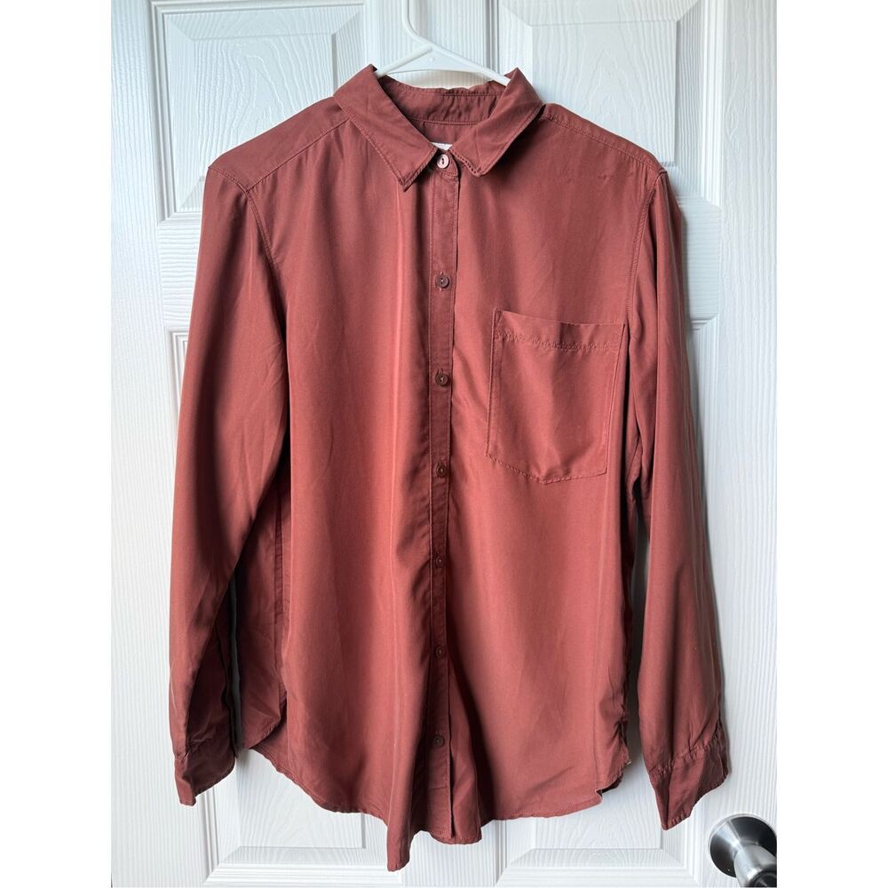 Abercrombie & Fitch Button Down Long Sleeve Medium Mens Brown Shirt